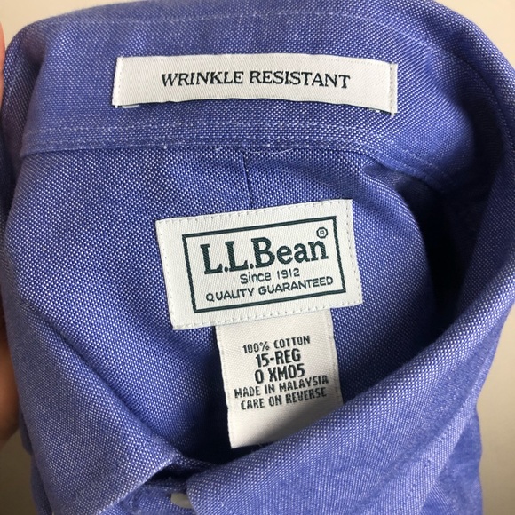 Men’s L.L Bean Wrinkle Resistant Button Up Shirt - Picture 2 of 5